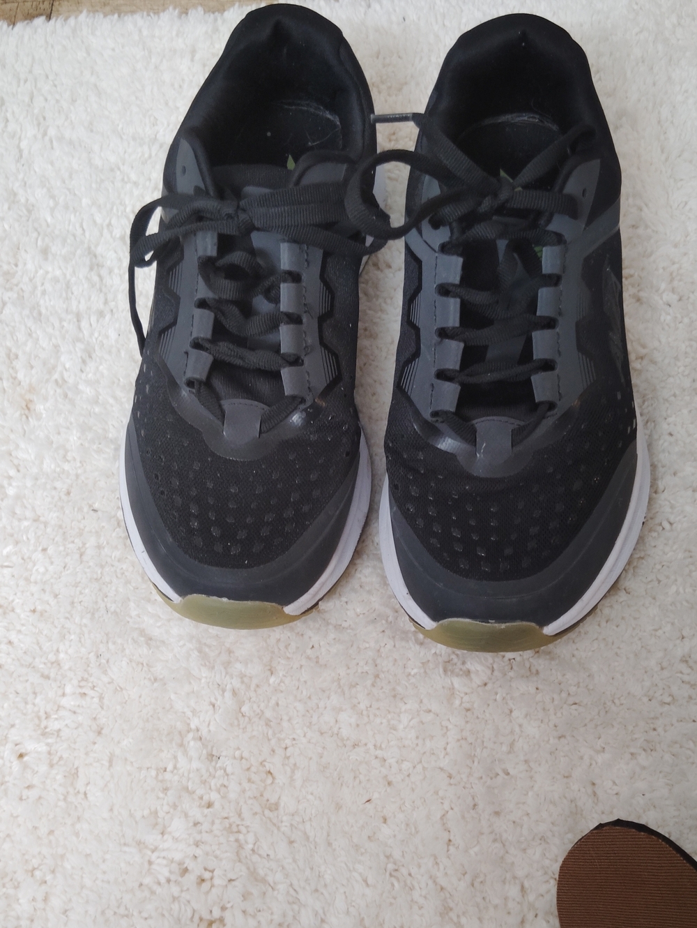 Avia Black Athletic Running Shoes with White Soles